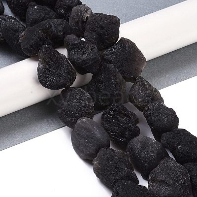Natural Tektite Beads Strands G-Q164-F03-01-1