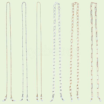 6Pcs 6 Styles Eyeglasses Chains AJEW-GF0011-55-1