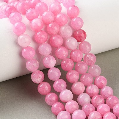 Natural Dyed White Jade Beads Strands G-M402-C03-07-1