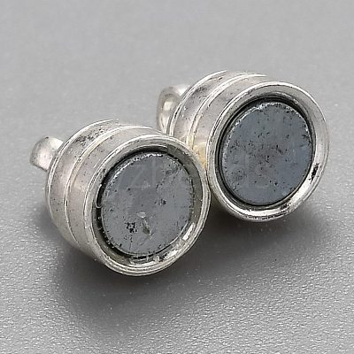 Brass Magnetic Clasps with Loops KK-O134-13S-1