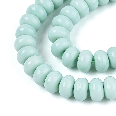 Opaque Spray Painted Glass Beads X-GLAA-ZX008-8mm-18A-1