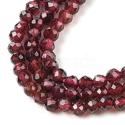 Natural Garnet Beads Strands LS-G-F619-17A-2mm-1