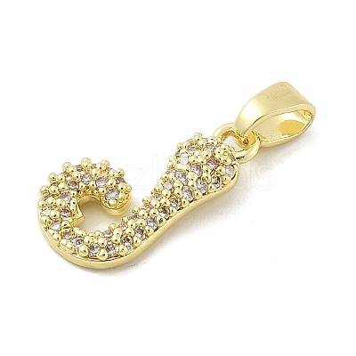 Brass Micro Pave Cubic Zirconia Pendants ZIRC-C012-01G-10-1