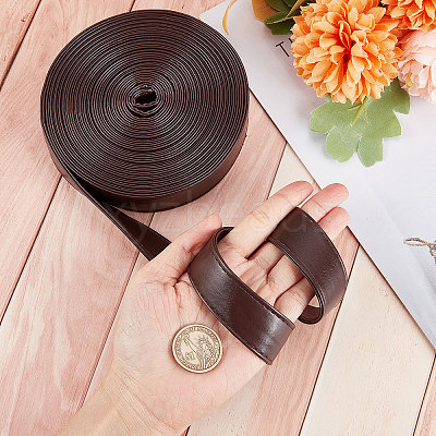 Flat PU Imitation Leather Cord LC-WH0006-05B-01-1