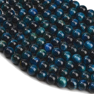 Grade AB Natural Tiger Eye Beads Strands X-G-F591-18-8mm-02-1