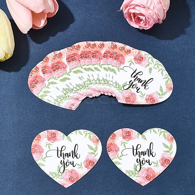 Coated Paper Thank You Greeting Card DIY-FS0007-76E-1
