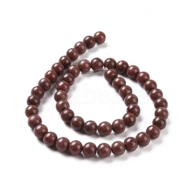 Natural Rhodonite Round Bead Strands G-J302-10-10mm-1