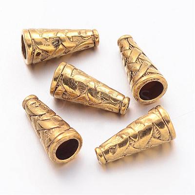 Tibetan Style Alloy Bead Cone TIBEB-00821-AG-NR-1