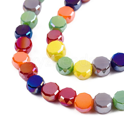 Electroplate Glass Beads Strands EGLA-N002-40A-04-1