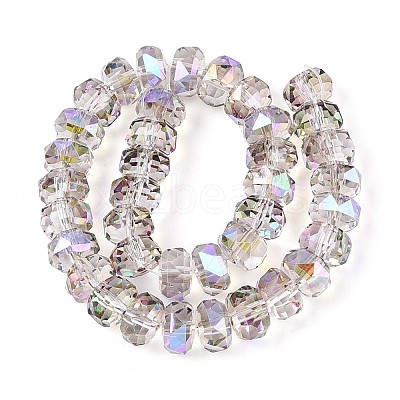 Electroplate Transparent Glass Beads Strands EGLA-N022-04A-D17-1