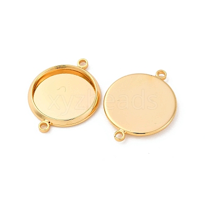 Brass Connector Cabochon Settings KK-F898-21C-G-1