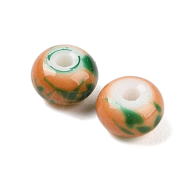 Opaque Spray Painted Glass Beads X1-GLAA-G118-01V-1