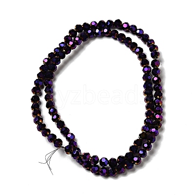 Electroplate Glass Bead Strands EGLA-R042-4mm-02-1