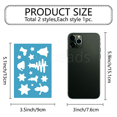 Acrylic Earring Handwork Template DIY-WH0359-036-1