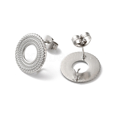 Non-Tarnish 304 Stainless Stud Earring Findings STAS-M314-01F-P-1