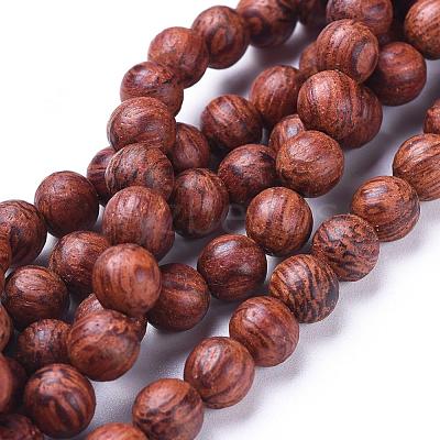 Wood Beads Strands WOOD-F008-03-C-1
