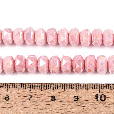 Anti-Tarnish Electroplate Glass Beads Strands GLAA-T025-8mm-11H-1