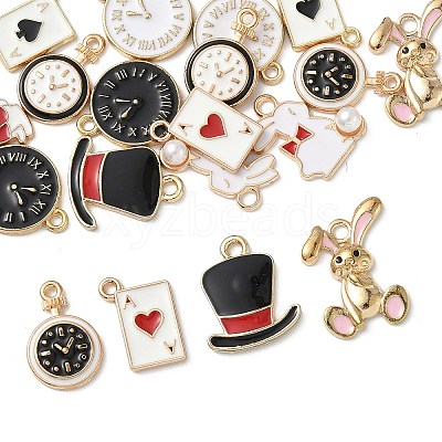 20Pcs 10 Styles Alloy Enamel Pendants ENAM-FP0002-89-1