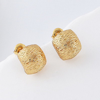 304 Stainless Steel C-Shaped Stud Earrings for Women RS8571-1