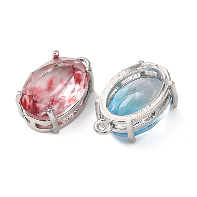Brass Glass Charms KK-Z141-08P-1
