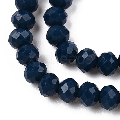 Opaque Solid Color Glass Beads Strands EGLA-A034-P6mm-D16-1