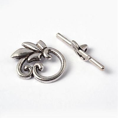 Leaf Tibetan Style Alloy Toggle Clasps LF0676Y-1