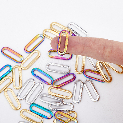 36Pcs 3 Colors 304 Stainless Steel Linking Ring Ion Plating(IP) STAS-DC0014-16-1