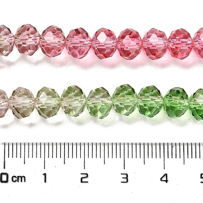 Transparent Painted Glass Beads Strands LS-DGLA-A034-T8mm-A18-1
