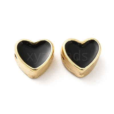 Rack Plating Alloy Enamel Beads ENAM-F146-17G-01-1