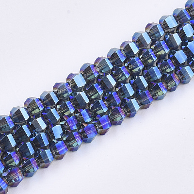 Electroplate Glass Beads Strands EGLA-S176-07B-B01-1