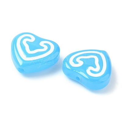 Baking Paint Glass Enamel Beads LAMP-D303-07A-1