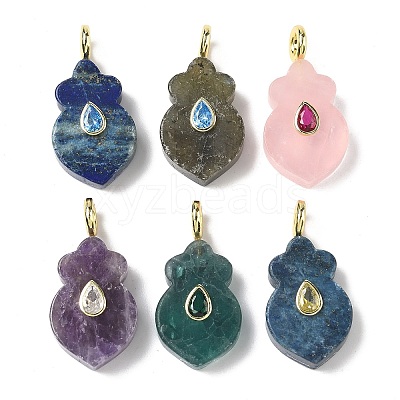 Natural Amethyst & Fluorite & Rose Quartz & Labradorite & Lapis Lazuli Pendants G-C274-01-1