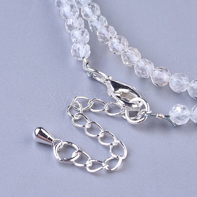 Natural White Topaz Beaded Necklaces NJEW-K114-B-A09-1
