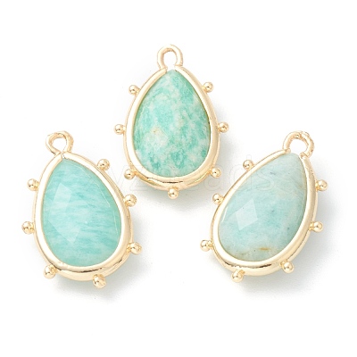 Natural Amazonite Pendants X-G-B009-02G-D-1