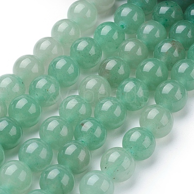 Natural Green Aventurine Beads Strands G-G099-12mm-17-1