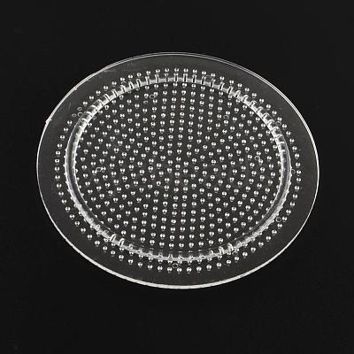 Flat Round Pegboards for 3x2.5mm Mini Fuse Beads DIY-Q009-06-1