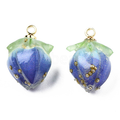 Handmade Epoxy Resin Flower Pendants X-KY-S163-103A-1