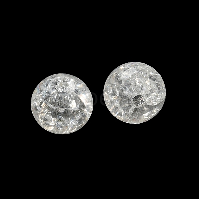 Transparent Spray Painting Crackle Glass Beads GLAA-L046-01B-22-1