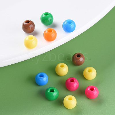 Opaque Acrylic Beads X-MACR-S370-C6mm-M2-1