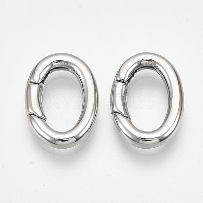 Non-Tarnish 304 Stainless Steel Spring Gate Rings STAS-S079-88A-1