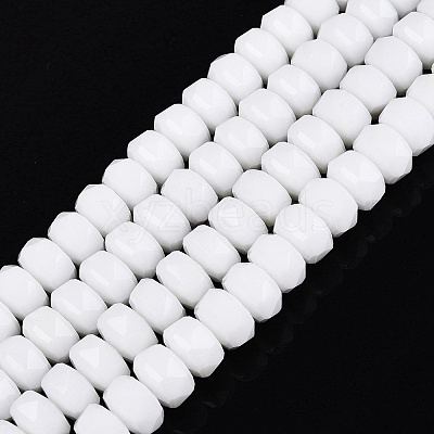 Opaque Glass Beads Strands GLAA-Q114-01A-B01-1