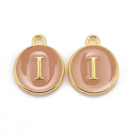 Golden Plated Alloy Enamel Charms X-ENAM-S118-06I-1