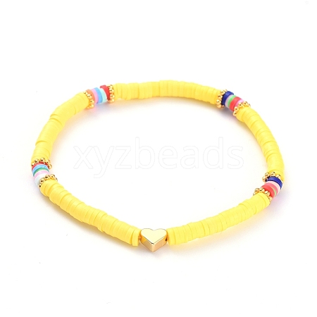 Handmade Polymer Clay Heishi Bead Stretch Bracelets BJEW-JB05077-02-1