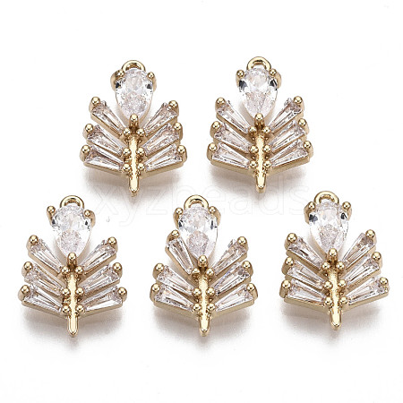 Brass Micro Pave Cubic Zirconia Pendants KK-R111-062-1