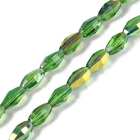 Electroplate Glass Beads Strands GLAA-Q101-03B-AB03-1