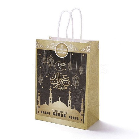 Rectangle Ramadan Kraft Paper Gift Bags CARB-F009-01D-1