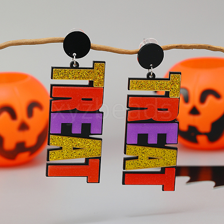 Halloween Treat Flashy Acrylic Stud Earrings IB8771-1