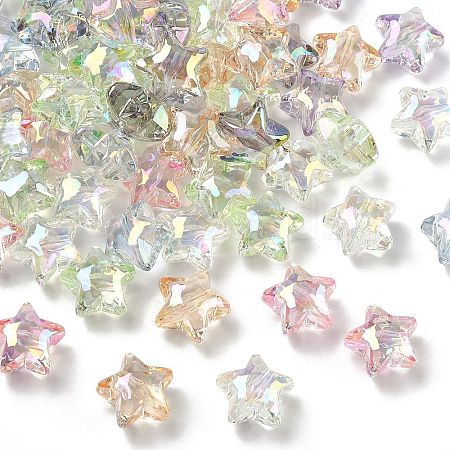 UV Plating Transparent Acrylic Beads OACR-D038-02A-1