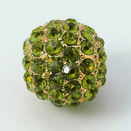 Alloy Rhinestone Beads RB-A034-10mm-A09G-1