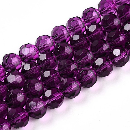 Baking Paint Transparent Glass Beads Strands LS-DGLA-A035-T10mm-A09-1